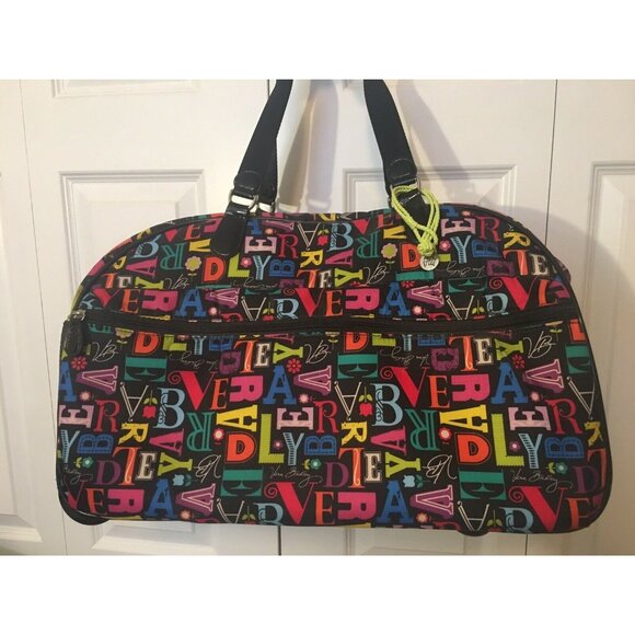 Vera Bradley Rolling From A To Vera Duffel Carry On Travel Luggage‎ Suitcase - Picture 1 of 11